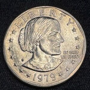 1979-S Susan B Anthony Dollar, BU, FILLED S MINT MARK, LUSTER/TONING!!  100-0296